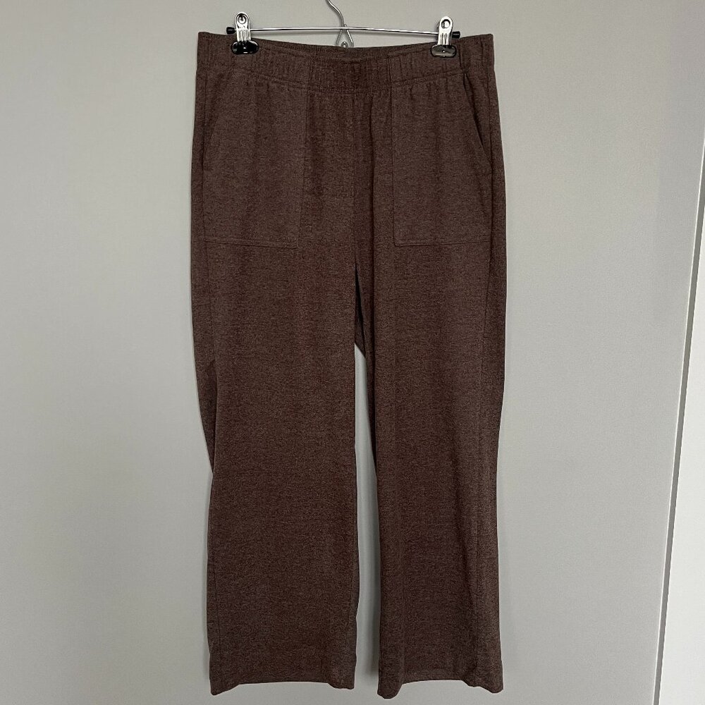 90 Degree Brown Soft Knit Wide Leg Pant XL